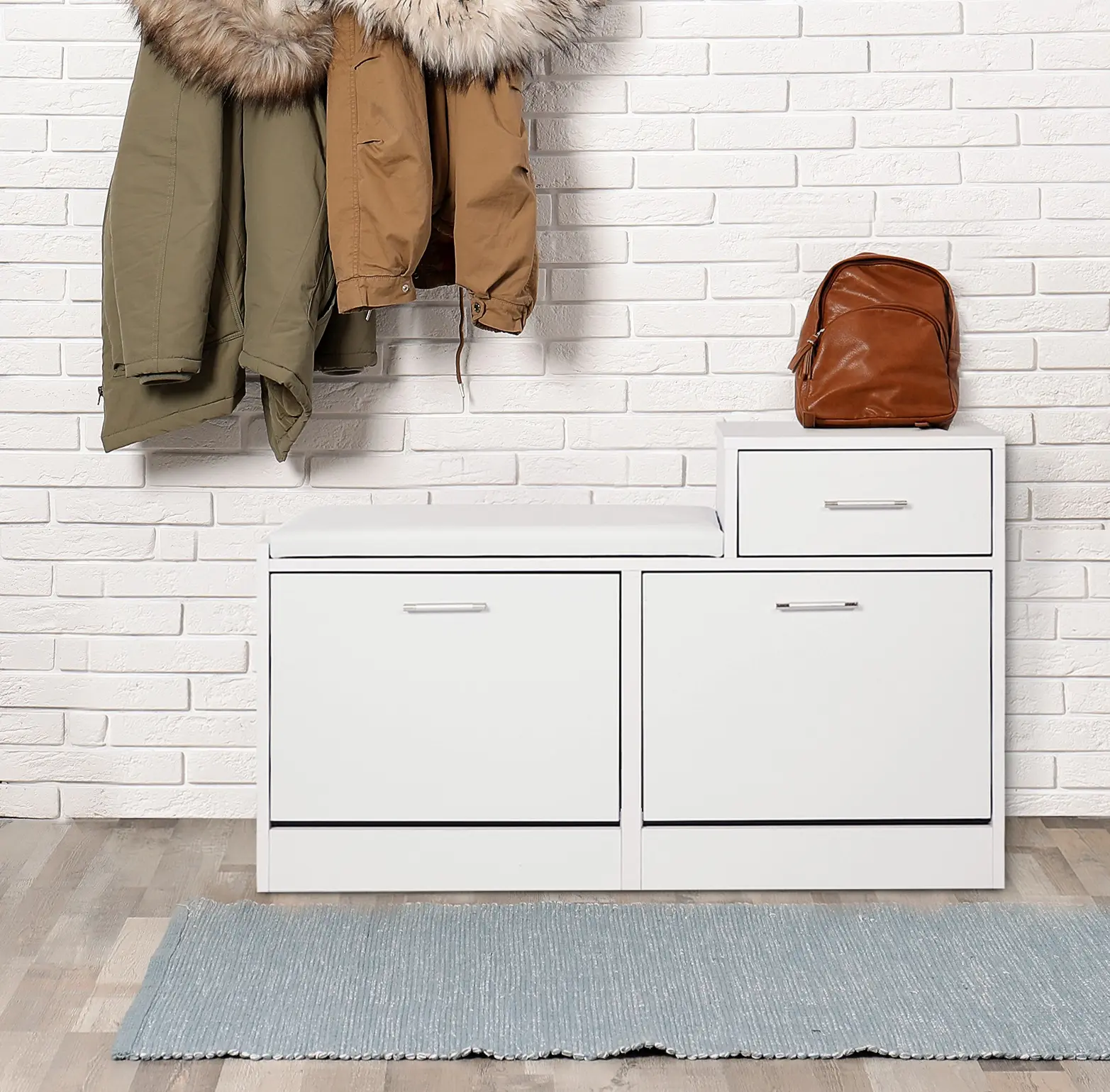 Банкетка для обуви Homcom 837-014 (White) - 7