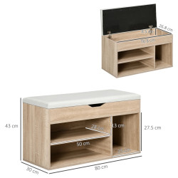 Банкетка для обуви Homcom 837-039ND (Natural) Thumb