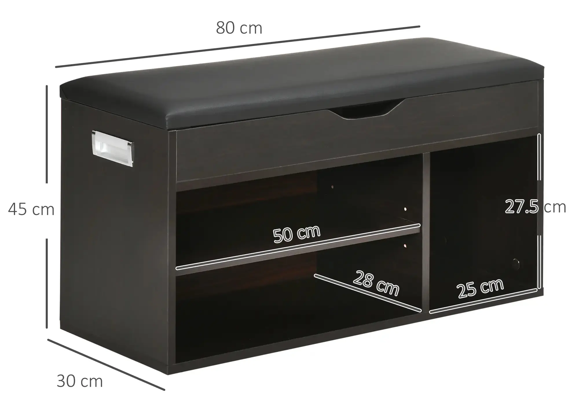 Банкетка для обуви Homcom 837-039V01BK (Black) - 5