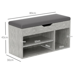 Банкетка для обуви Homcom 837-039V01GY (Grey) Thumb