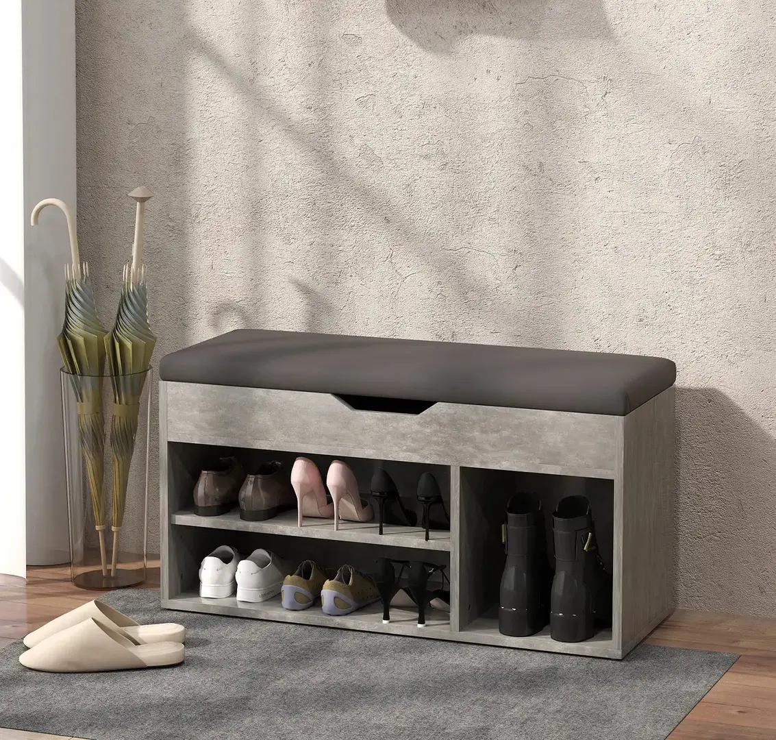 Банкетка для обуви Homcom 837-039V01GY (Grey)