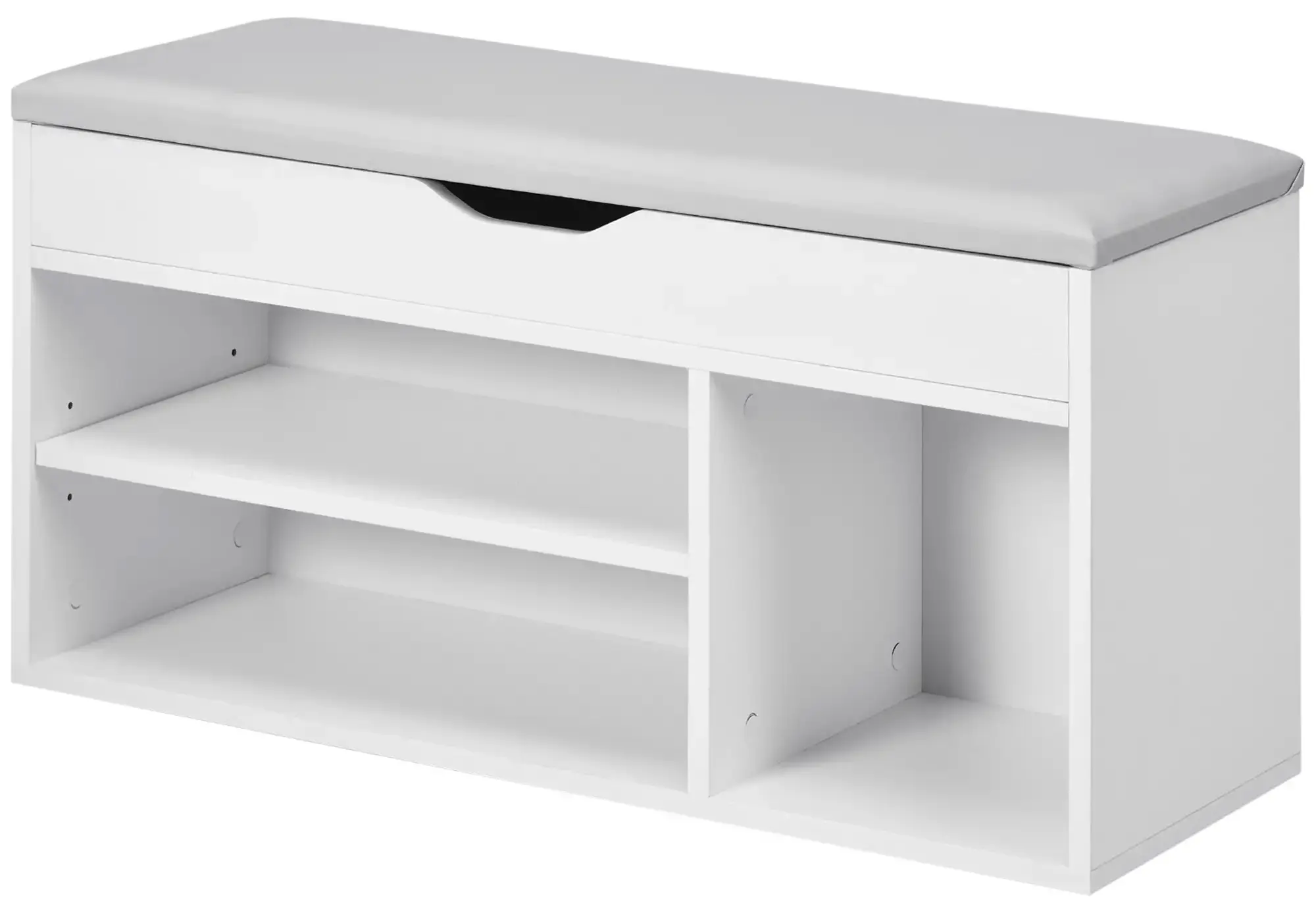 Банкетка для обуви Homcom 837-039WT (White/Grey) - 3