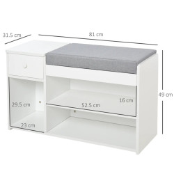 Банкетка для обуви Homcom 837-057WT (White) Thumb