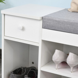 Банкетка для обуви Homcom 837-057WT (White) Thumb