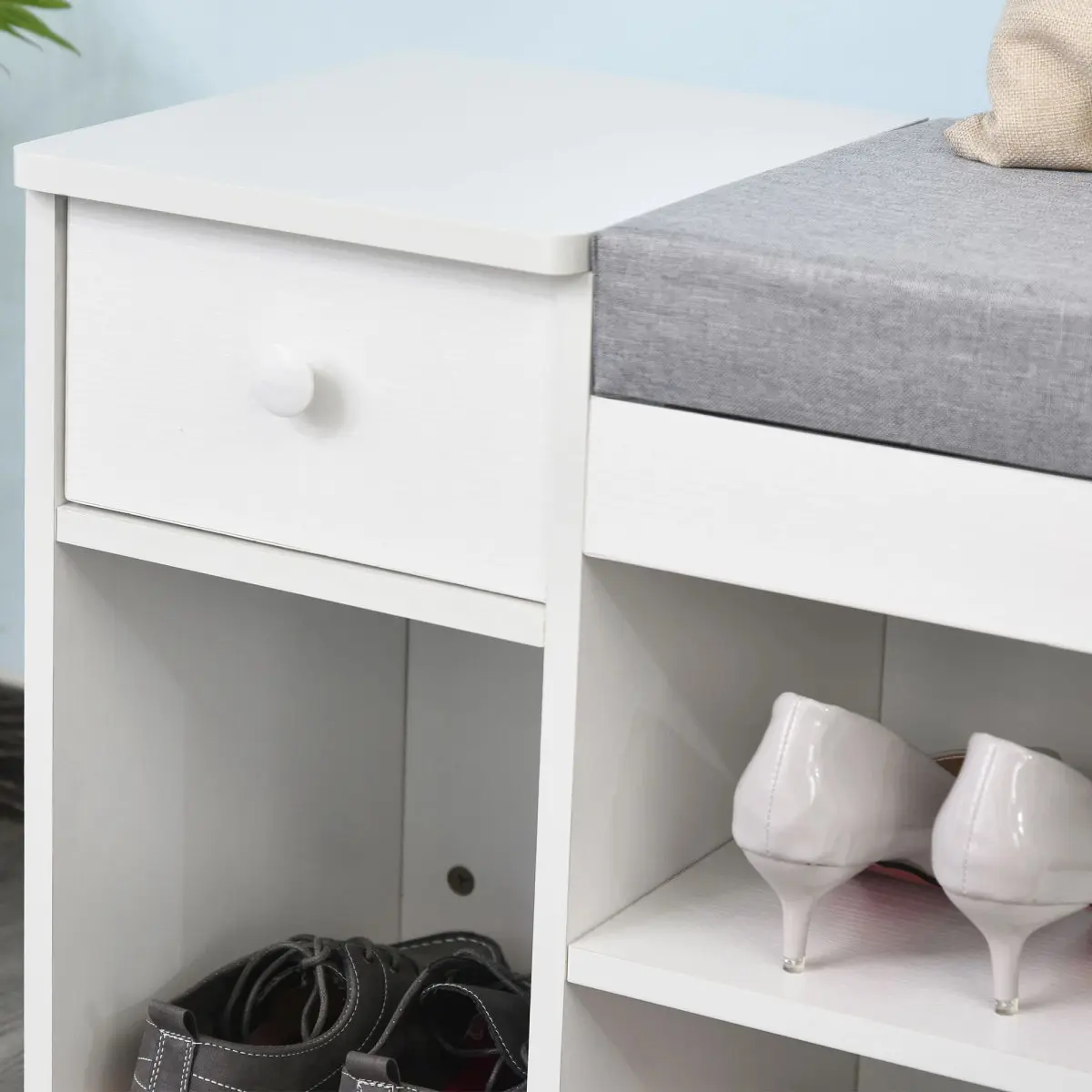 Банкетка для обуви Homcom 837-057WT (White) - 7