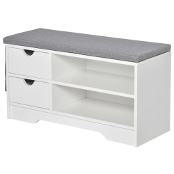 Банкетка для обуви Homcom 837-165 (White/Grey) Thumb