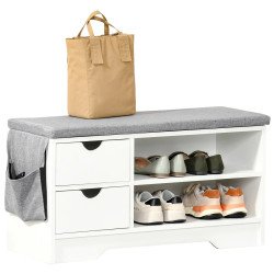 Банкетка для обуви Homcom 837-165 (White/Grey) Thumb