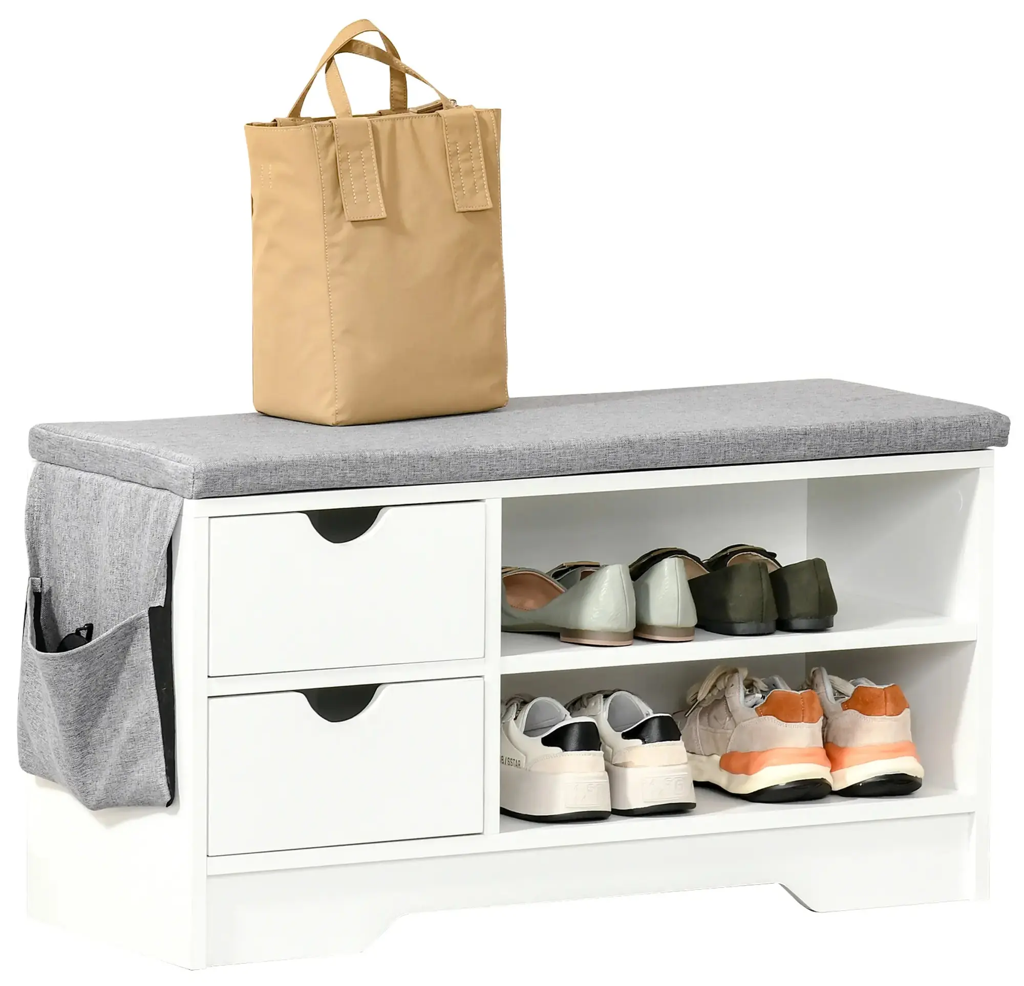 Банкетка для обуви Homcom 837-165 (White/Grey) - 4