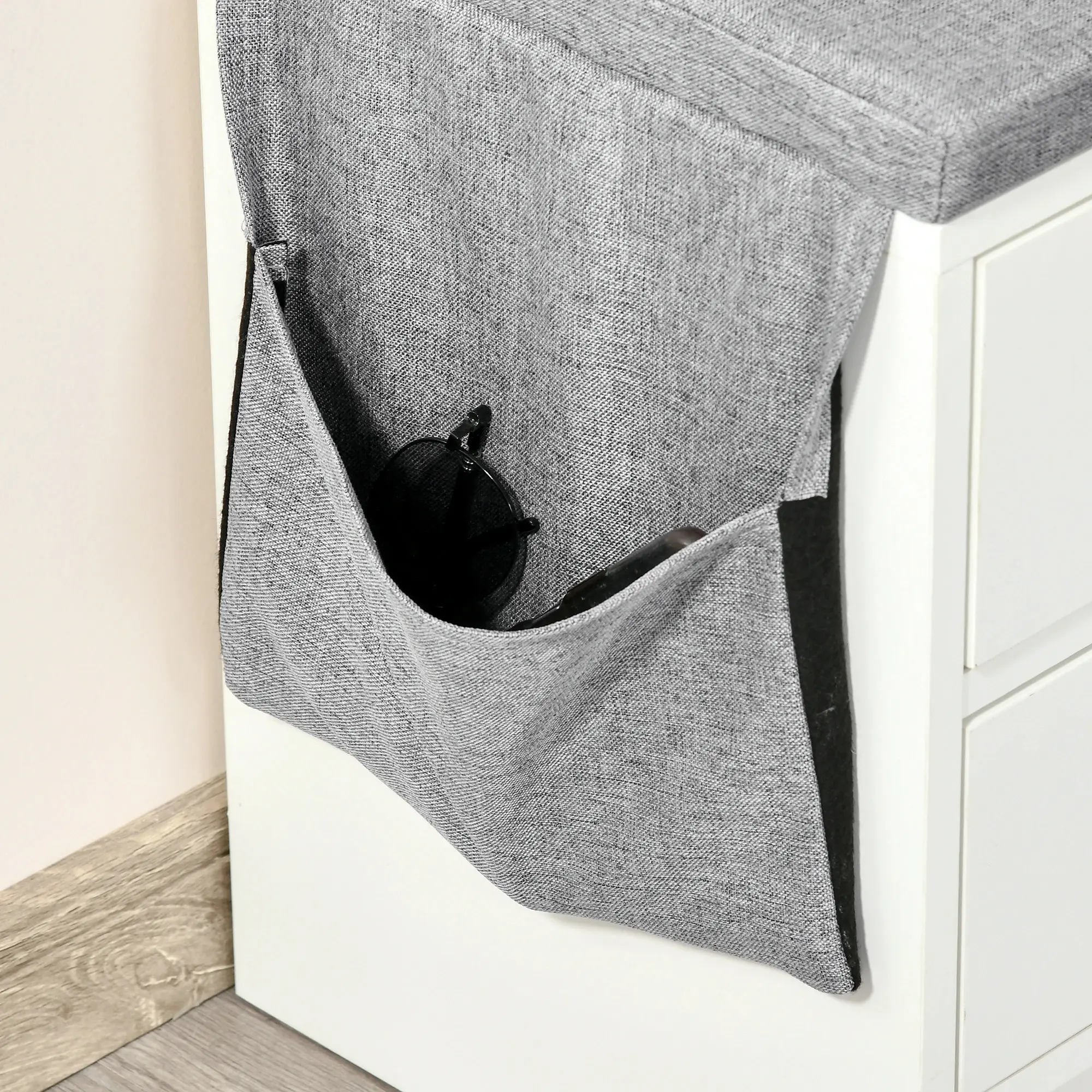 Банкетка для обуви Homcom 837-165 (White/Grey) - 6