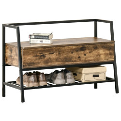 Банкетка для обуви Homcom 837-174 (Rustic Brown/Black) Thumb