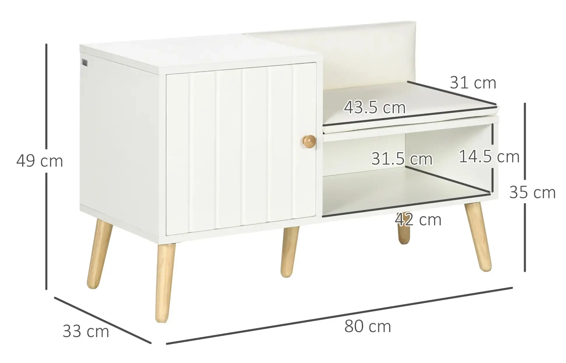 Банкетка для обуви Homcom 837-297V00WT (White) - 4