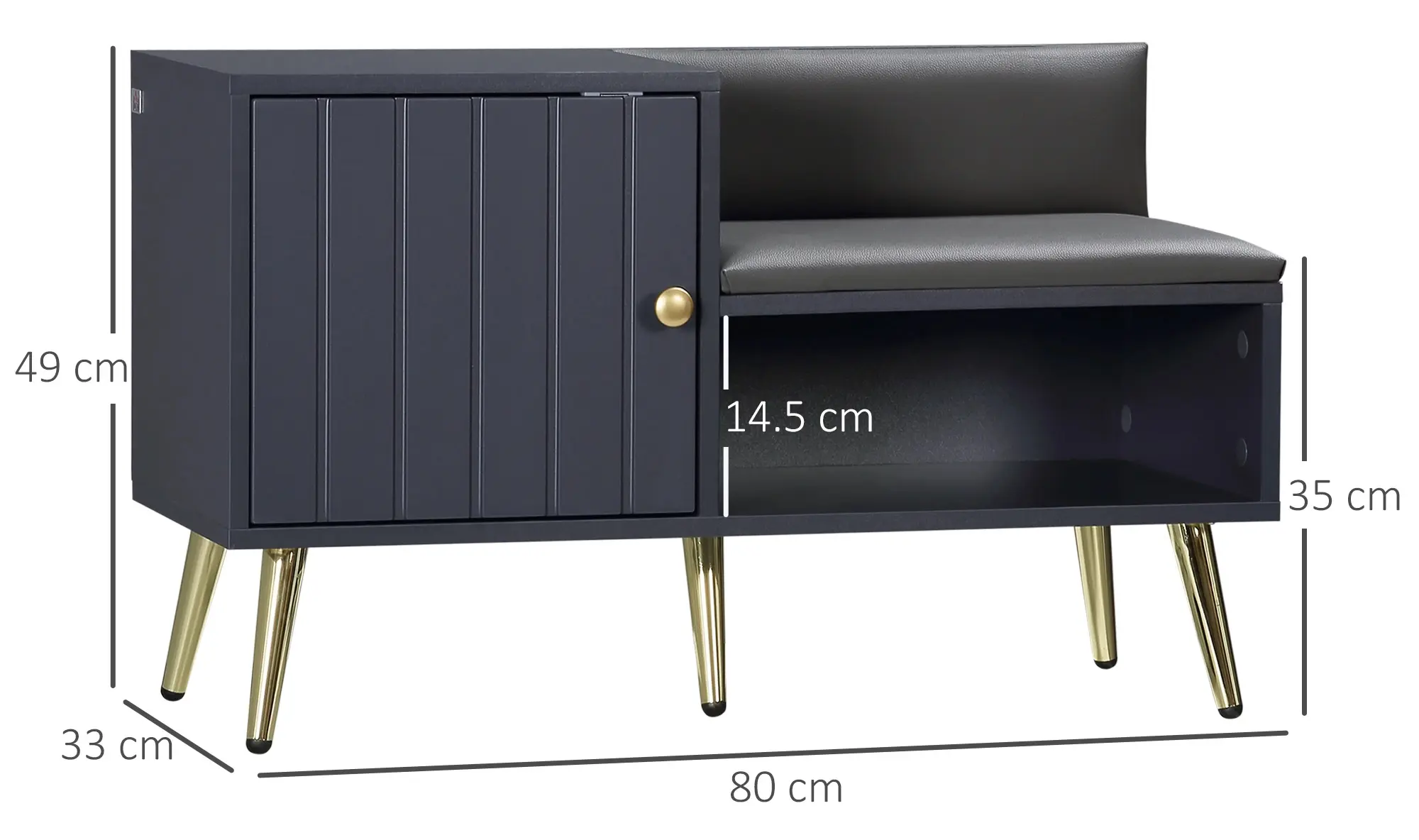 Банкетка для обуви Homcom 837-297V01GY (Grey) - 4