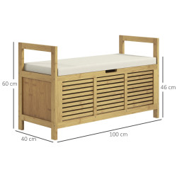 Банкетка для обуви Homcom 837-451V00ND (Natural) Thumb