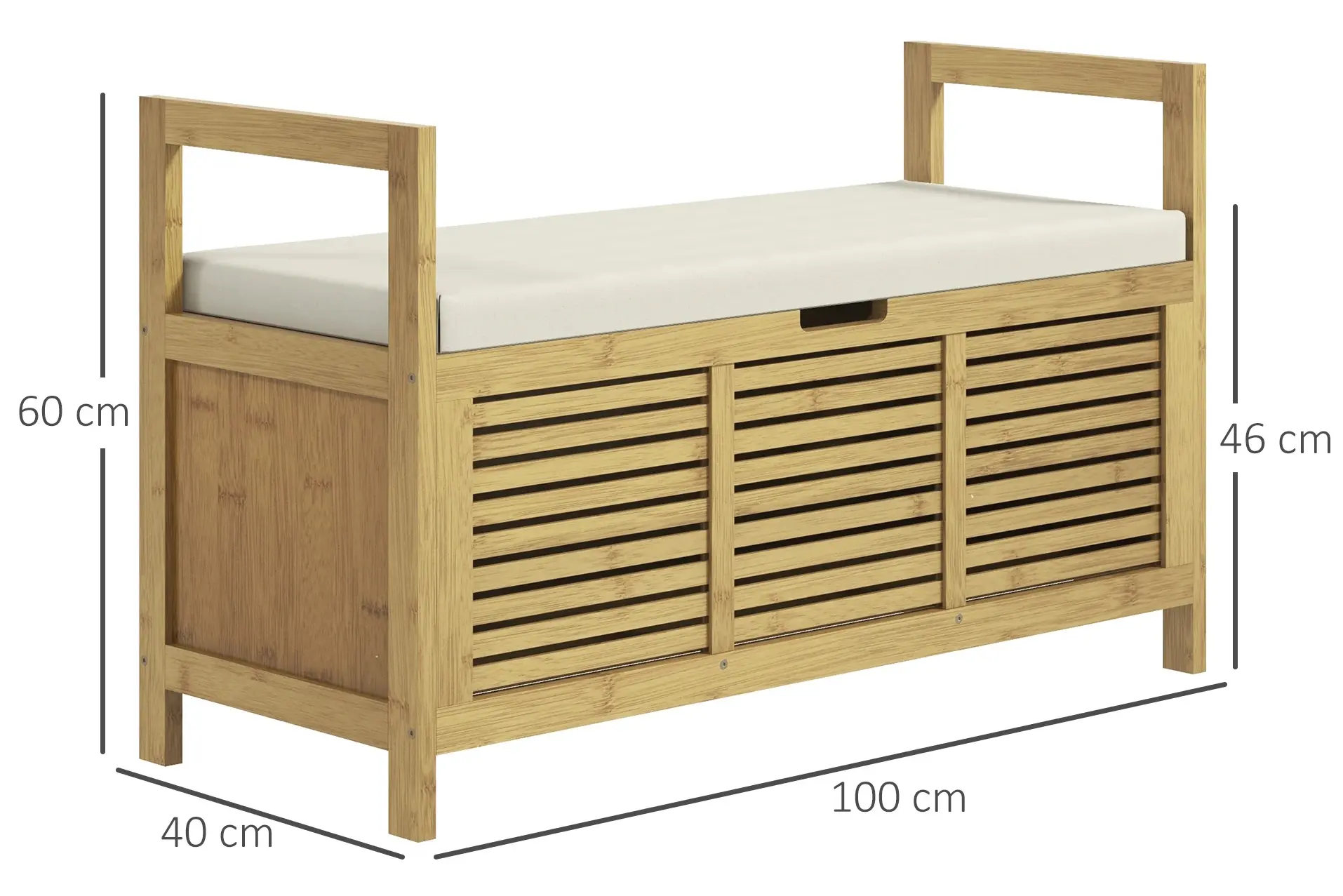 Банкетка для обуви Homcom 837-451V00ND (Natural) - 3