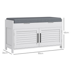 Банкетка для обуви Homcom 837-477V80WT (White/Grey) Thumb