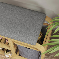 Банкетка для обуви Homcom 837-549V00GY (Natural/Grey) Thumb