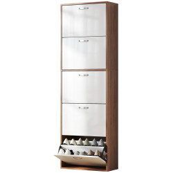 Шкаф для обуви Homcom 833-326 (White Gloss/Brown) Thumb