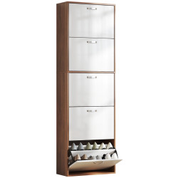 Шкаф для обуви Homcom 833-326 (White Gloss/Brown) Thumb