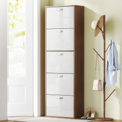 Шкаф для обуви Homcom 833-326 (White Gloss/Brown) Thumb