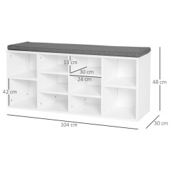 Стеллаж для обуви Homcom 833-555 (White/Grey) Thumb