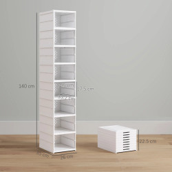 Etajera pentru incaltaminte Homcom 837-570V00WT (White) Thumb