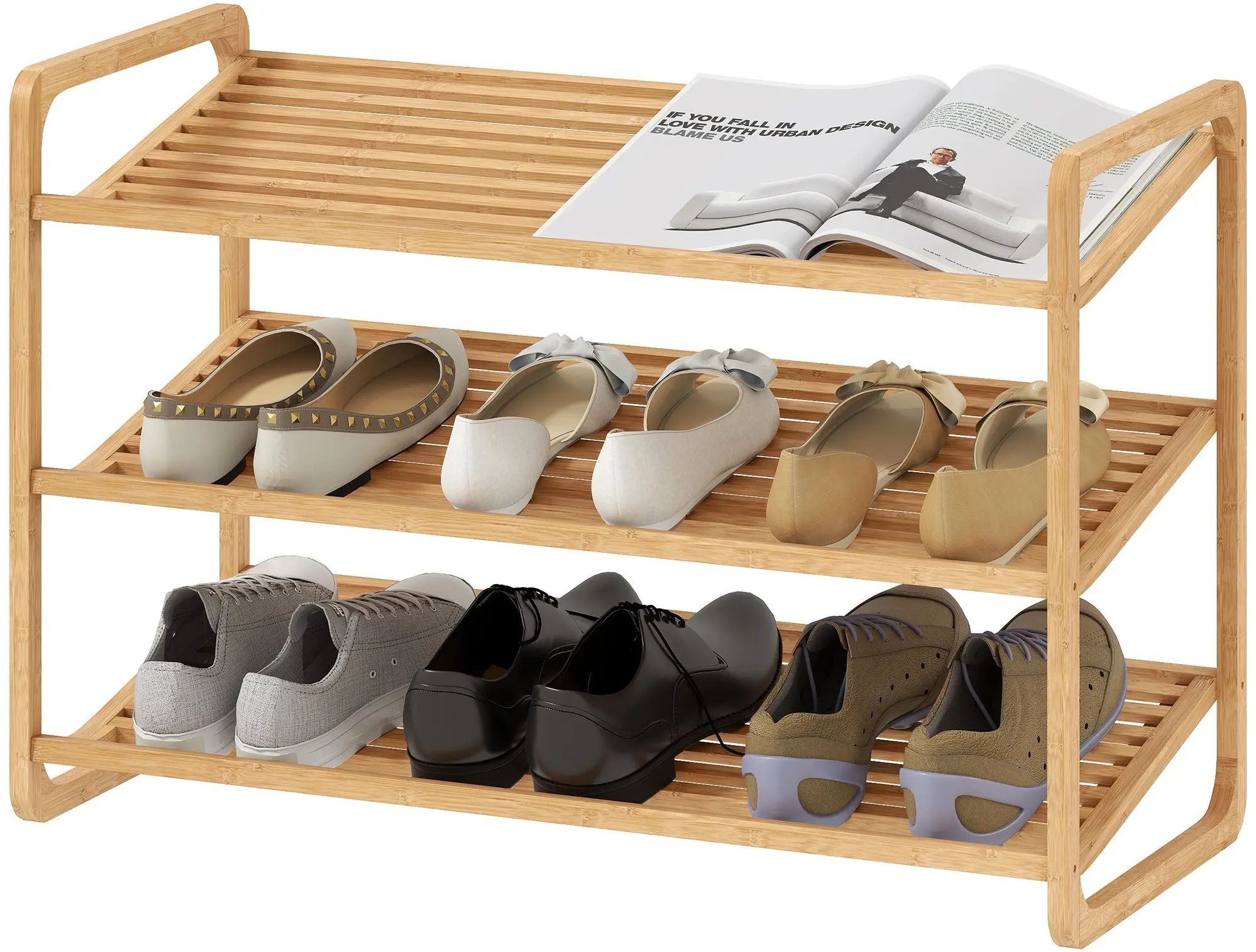Стеллаж для обуви Homcom 838-538V00ND (Natural) - 2