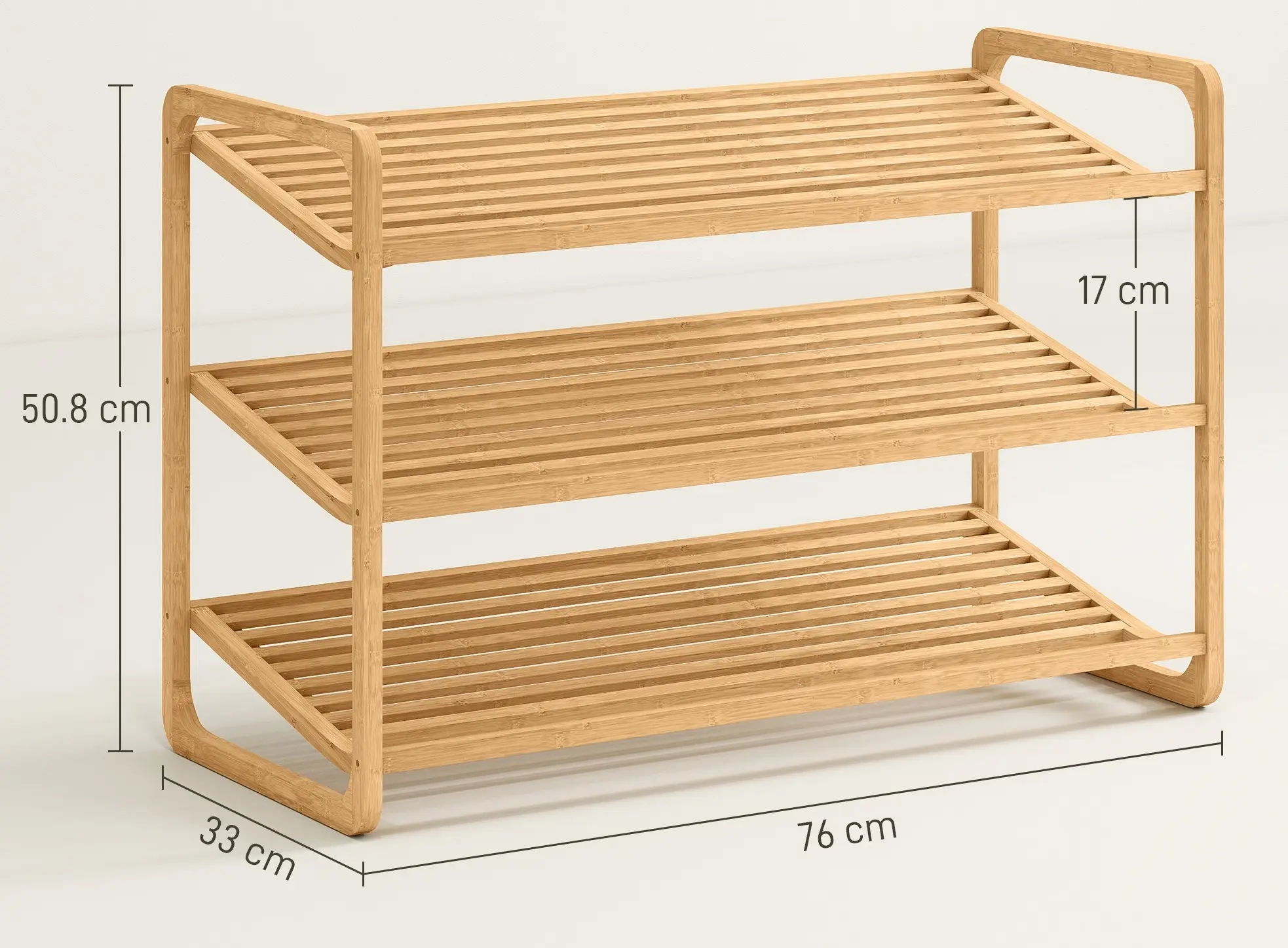 Стеллаж для обуви Homcom 838-538V00ND (Natural) - 9