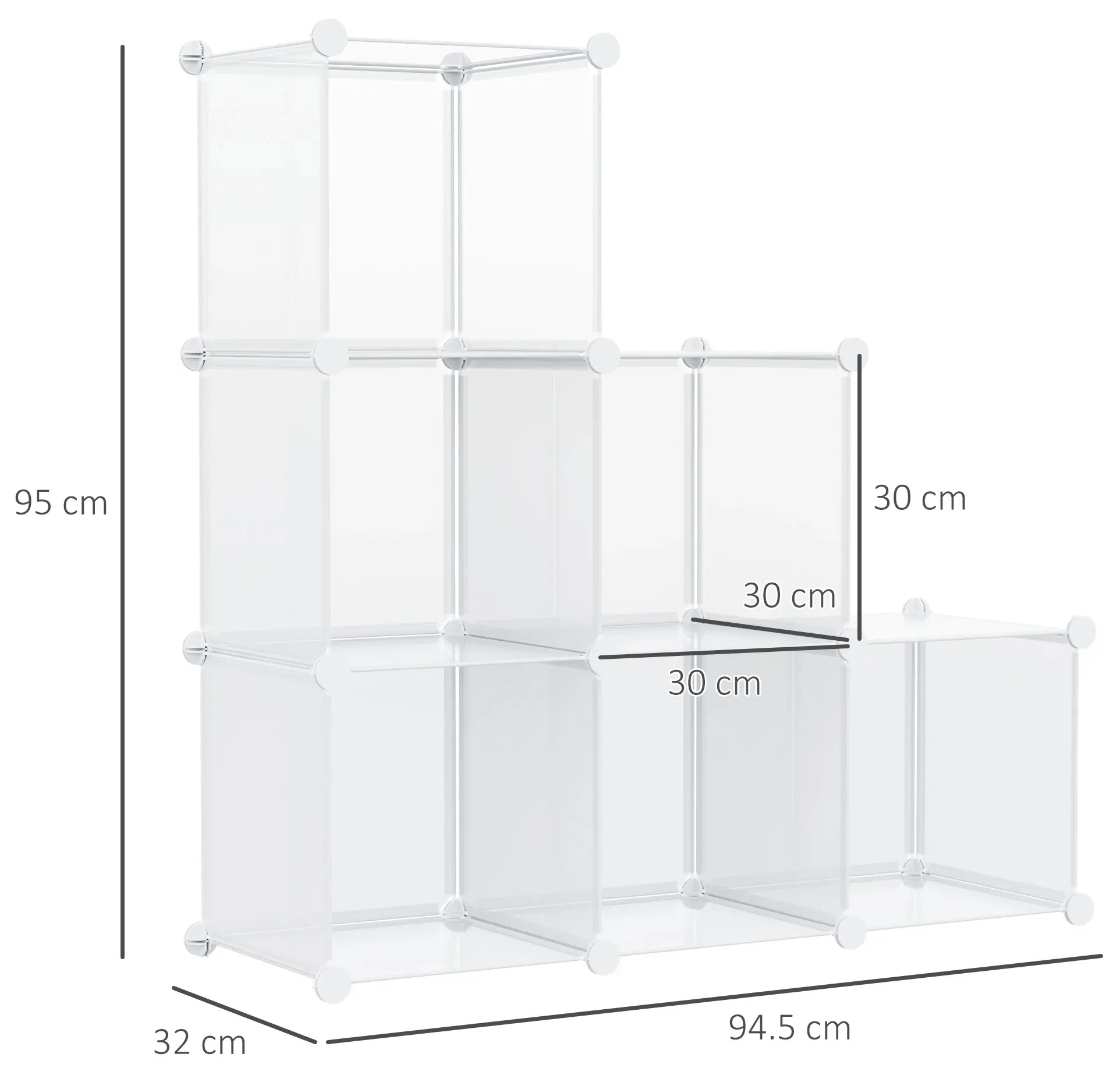 Стеллаж для обуви Homcom 850-175 (Transparent) - 4