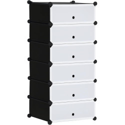 Etajera-organizator pentru incaltaminte Homcom 850-172BK (Black/White) Thumb