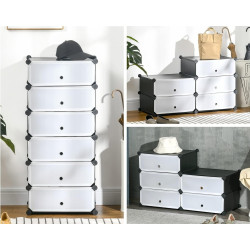 Etajera-organizator pentru incaltaminte Homcom 850-172BK (Black/White) Thumb