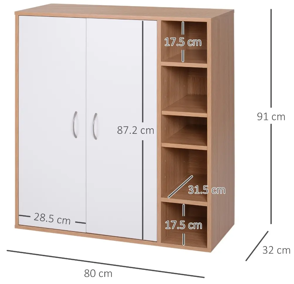 Тумба для обуви Homcom 833-588 (Natural/White) - 9