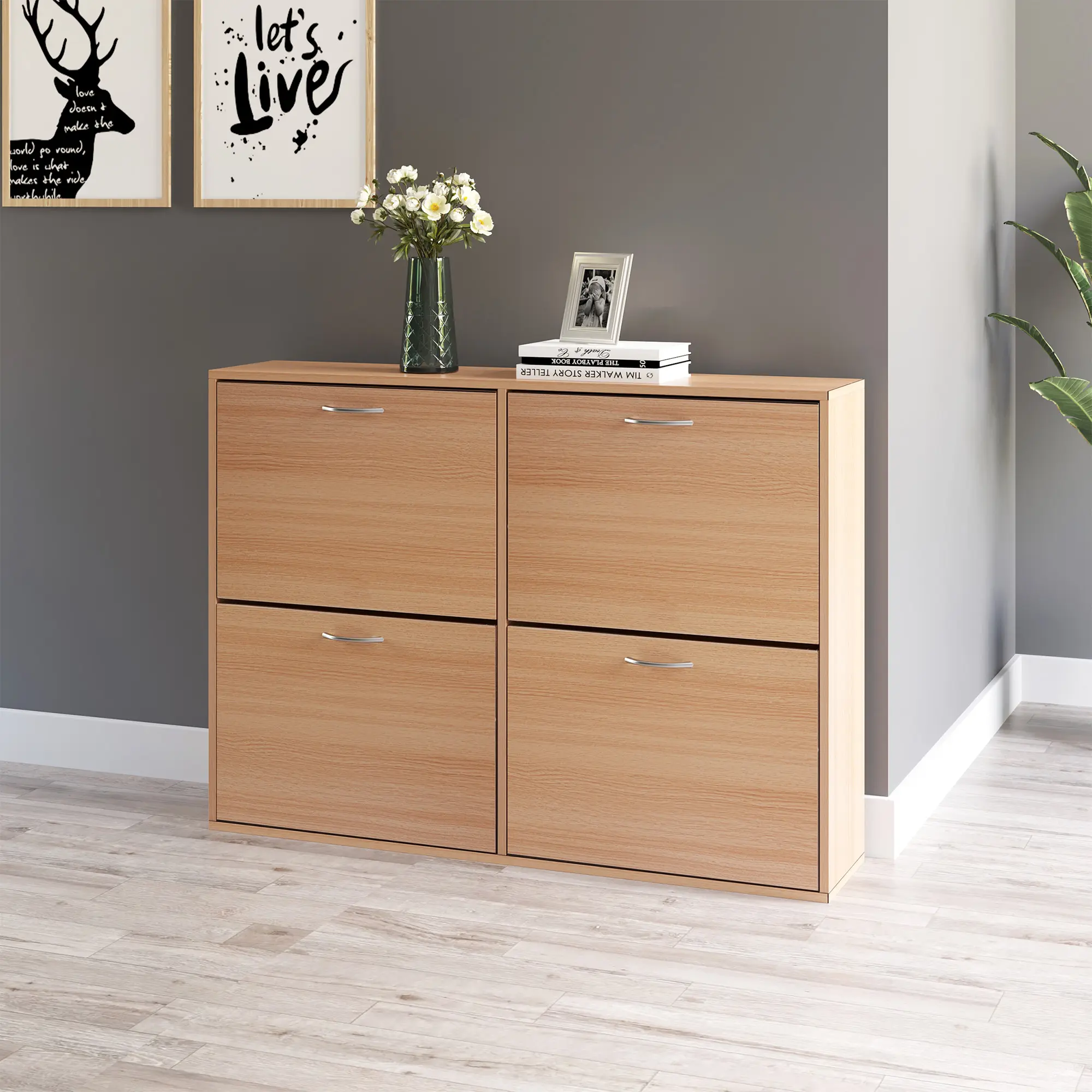 Tumba pentru incaltaminte Homcom 837-004ND (Natural) - 8