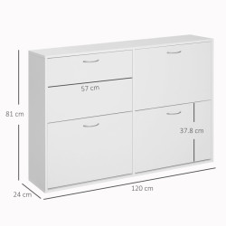 Тумба для обуви Homcom 837-004WT (White) Thumb
