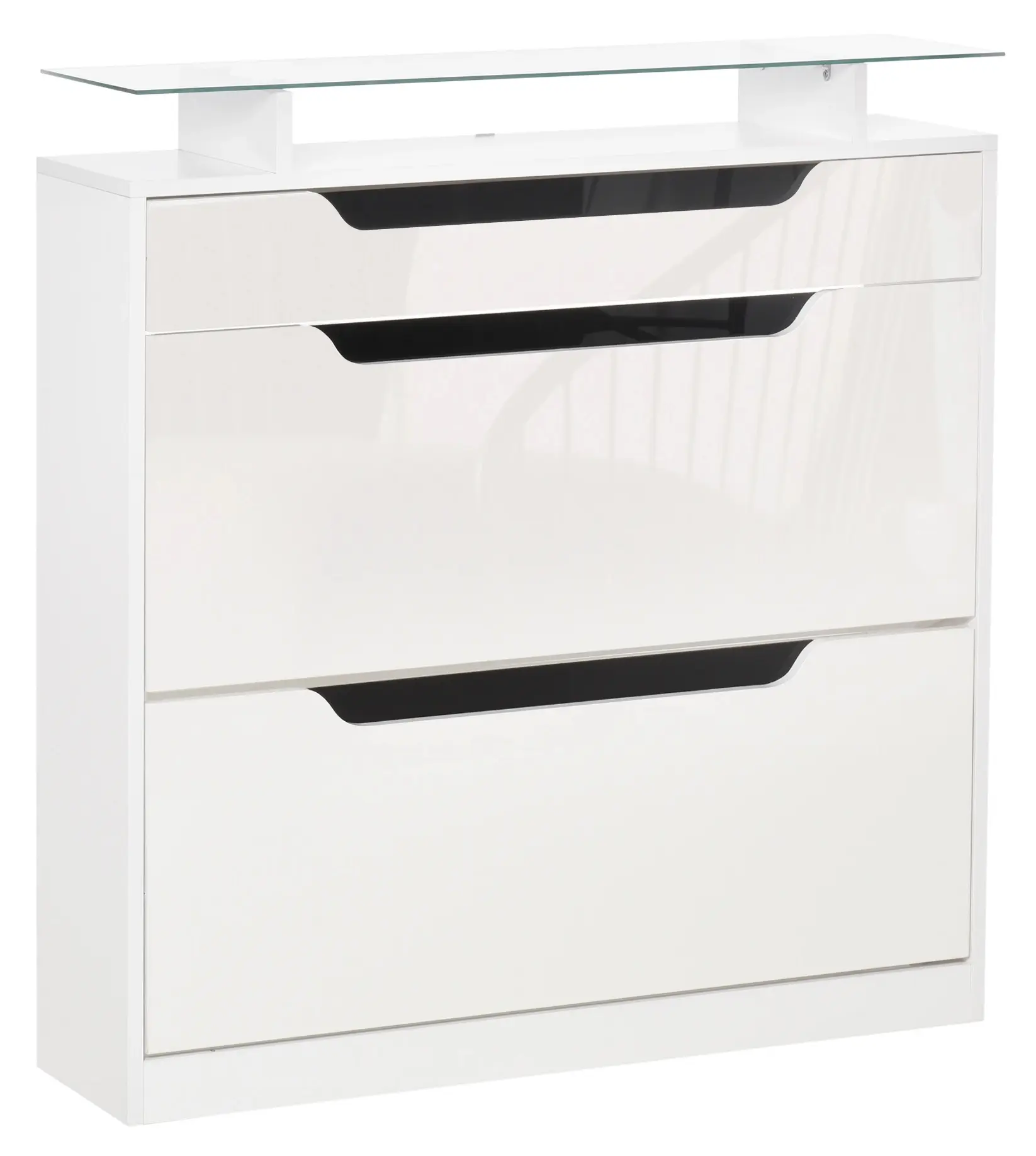 Тумба для обуви Homcom 837-164WT (White Gloss) - 2