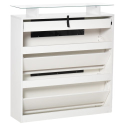 Тумба для обуви Homcom 837-164WT (White Gloss) Thumb