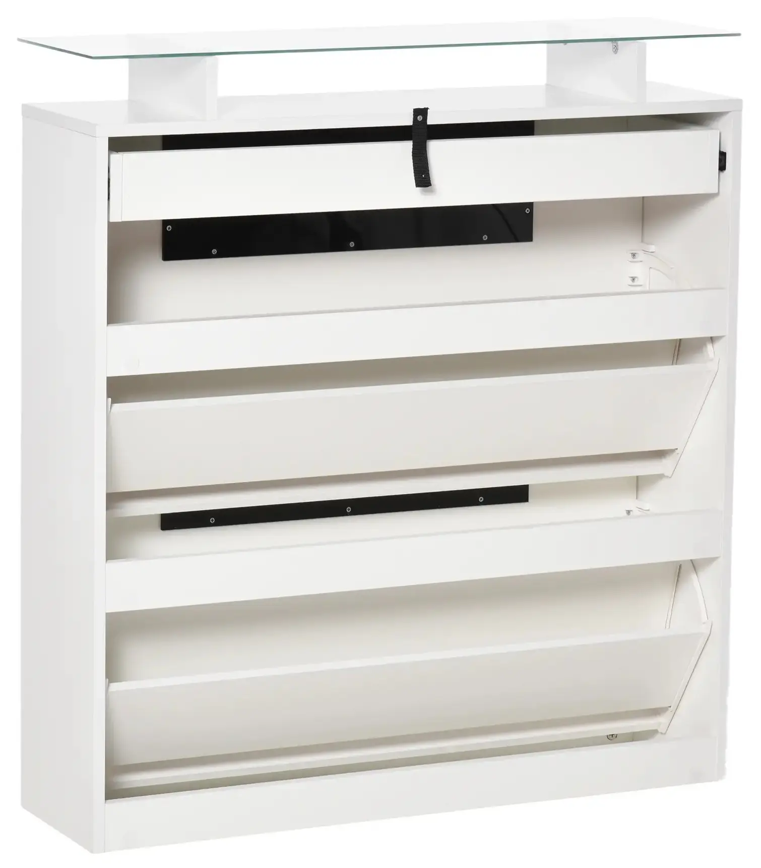 Тумба для обуви Homcom 837-164WT (White Gloss) - 4