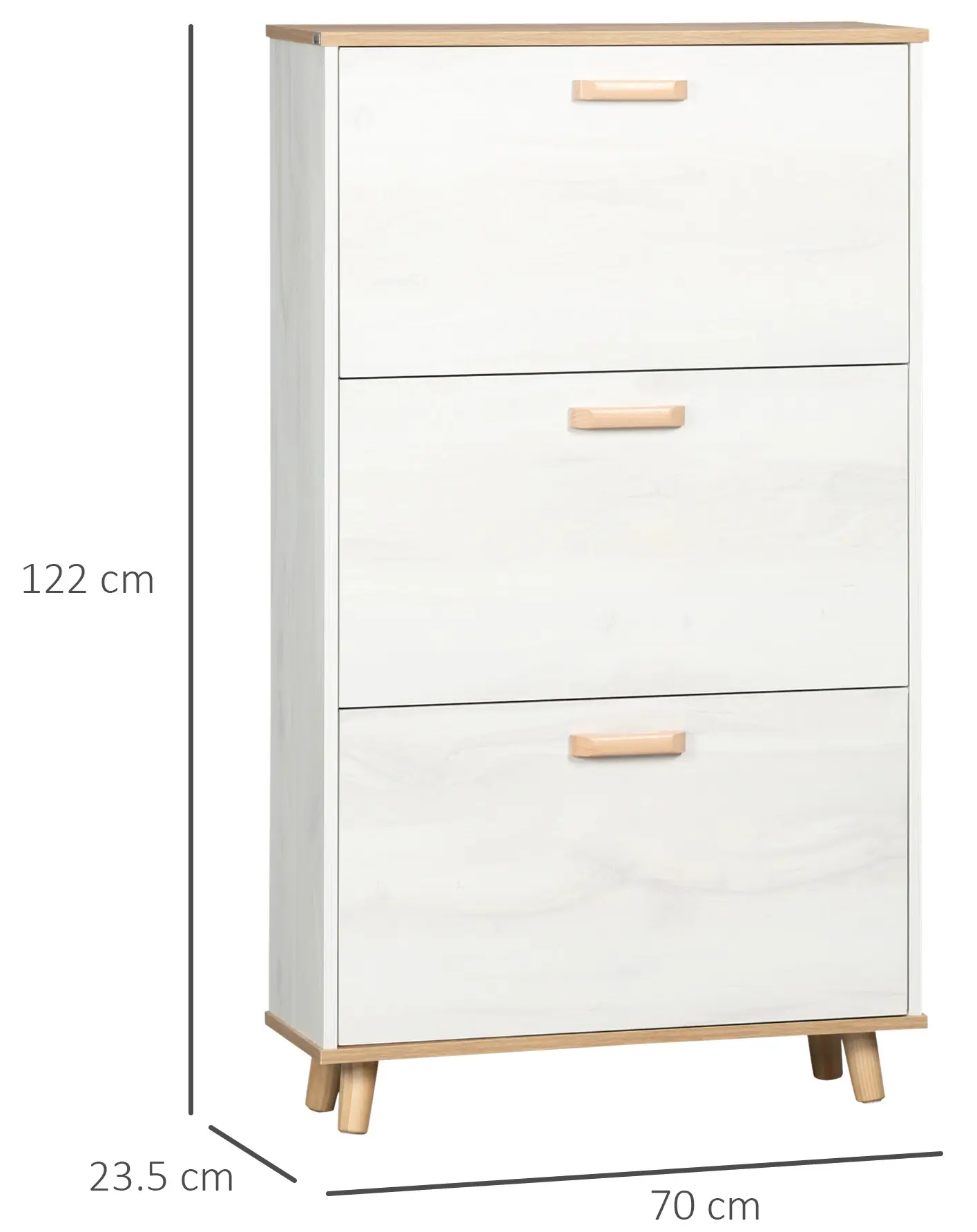 Tumba pentru incaltaminte Homcom 837-243 (White) - 4