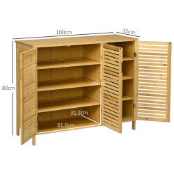 Tumba pentru incaltaminte Homcom 837-366V00ND (Natural) Thumb
