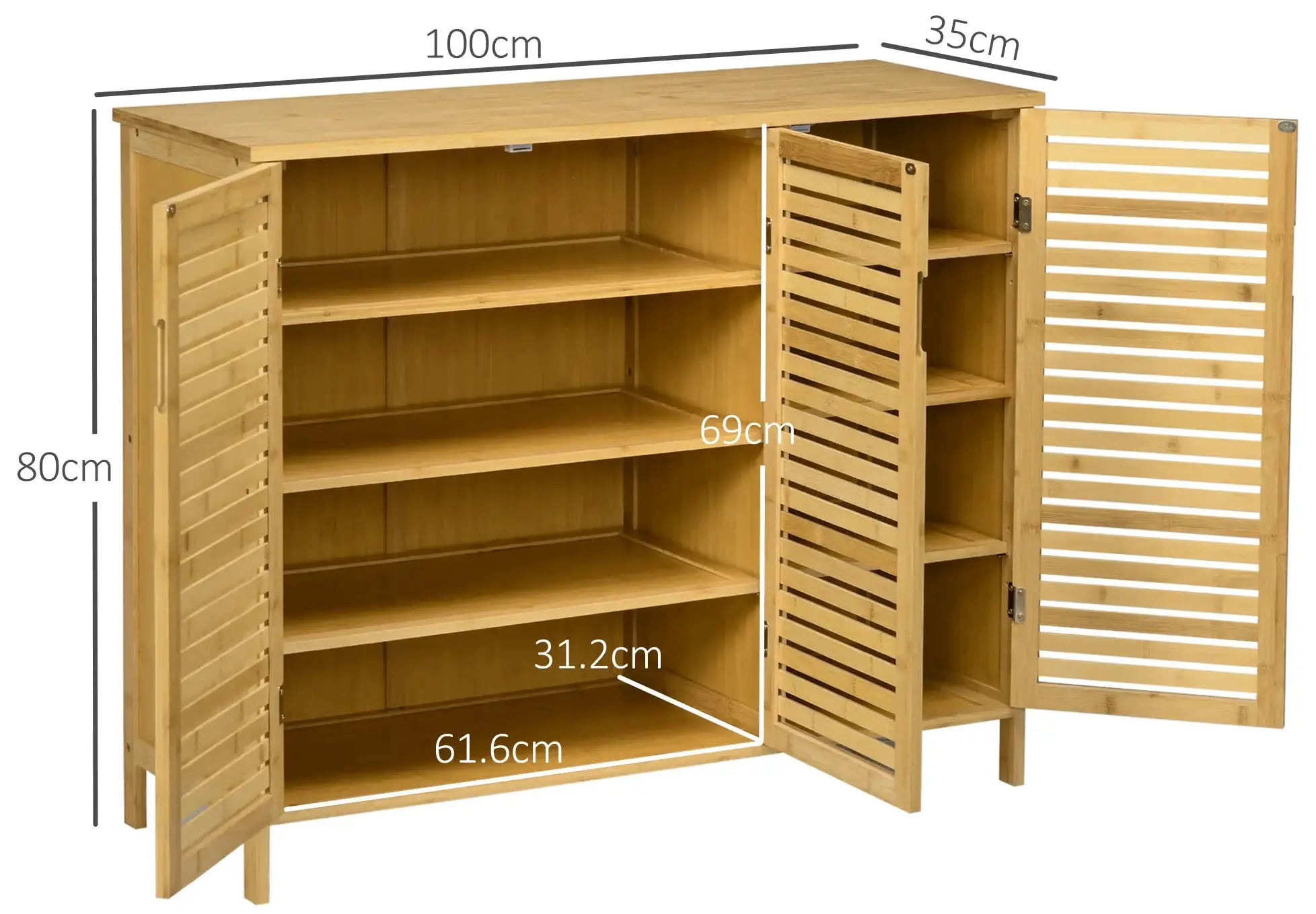 Tumba pentru incaltaminte Homcom 837-366V00ND (Natural) - 4