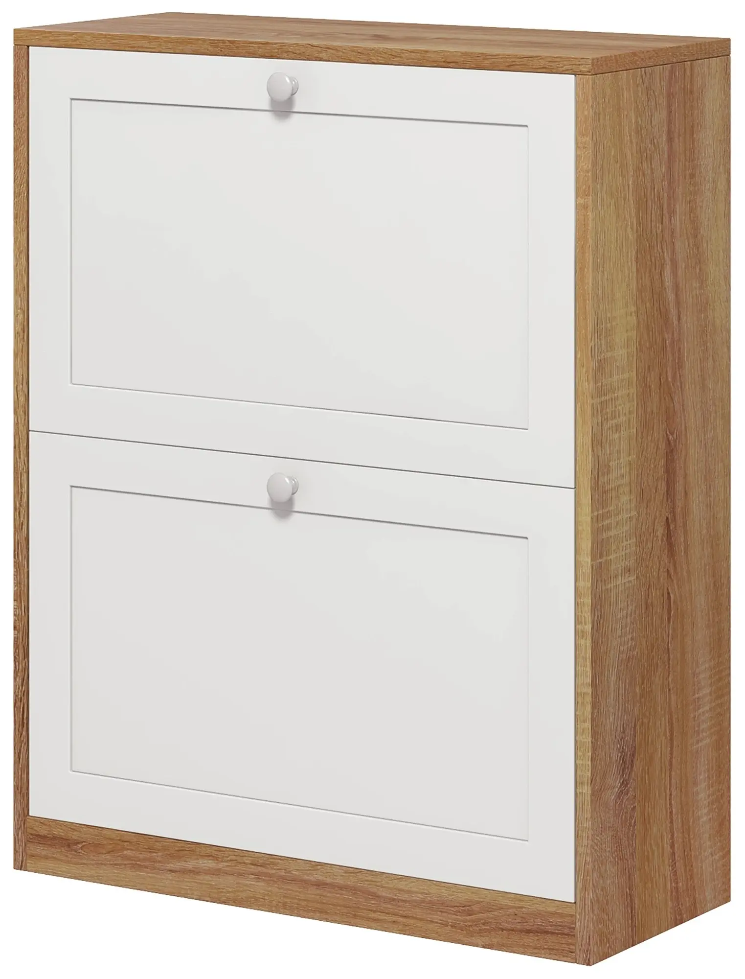 Тумба для обуви Homcom 837-409V00WT (White/Oak) - 2