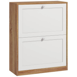 Тумба для обуви Homcom 837-409V00WT (White/Oak) Thumb