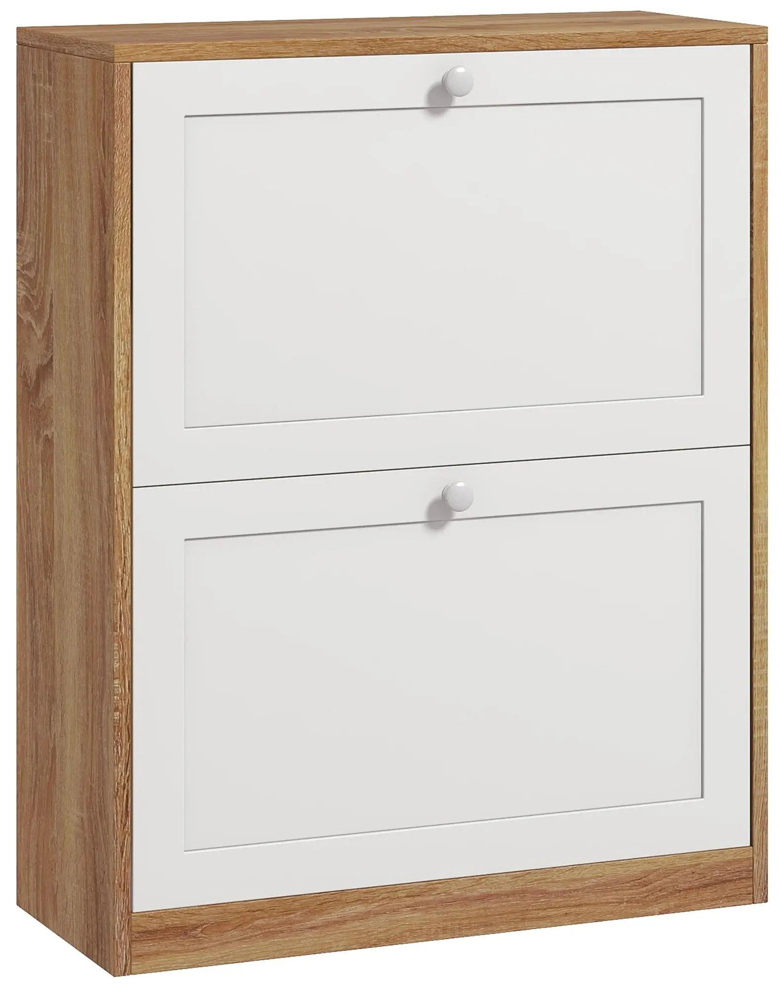 Тумба для обуви Homcom 837-409V00WT (White/Oak) - 3
