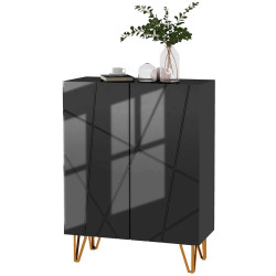 Tumba pentru incaltaminte Homcom 837-469V80BK (Black Gloss) Thumb