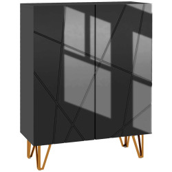 Tumba pentru incaltaminte Homcom 837-469V80BK (Black Gloss) Thumb