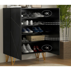 Tumba pentru incaltaminte Homcom 837-469V80BK (Black Gloss) Thumb