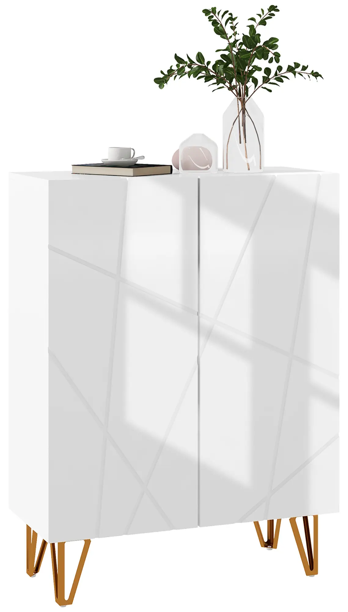 Тумба для обуви Homcom 837-469V80WT (White Gloss) - 3