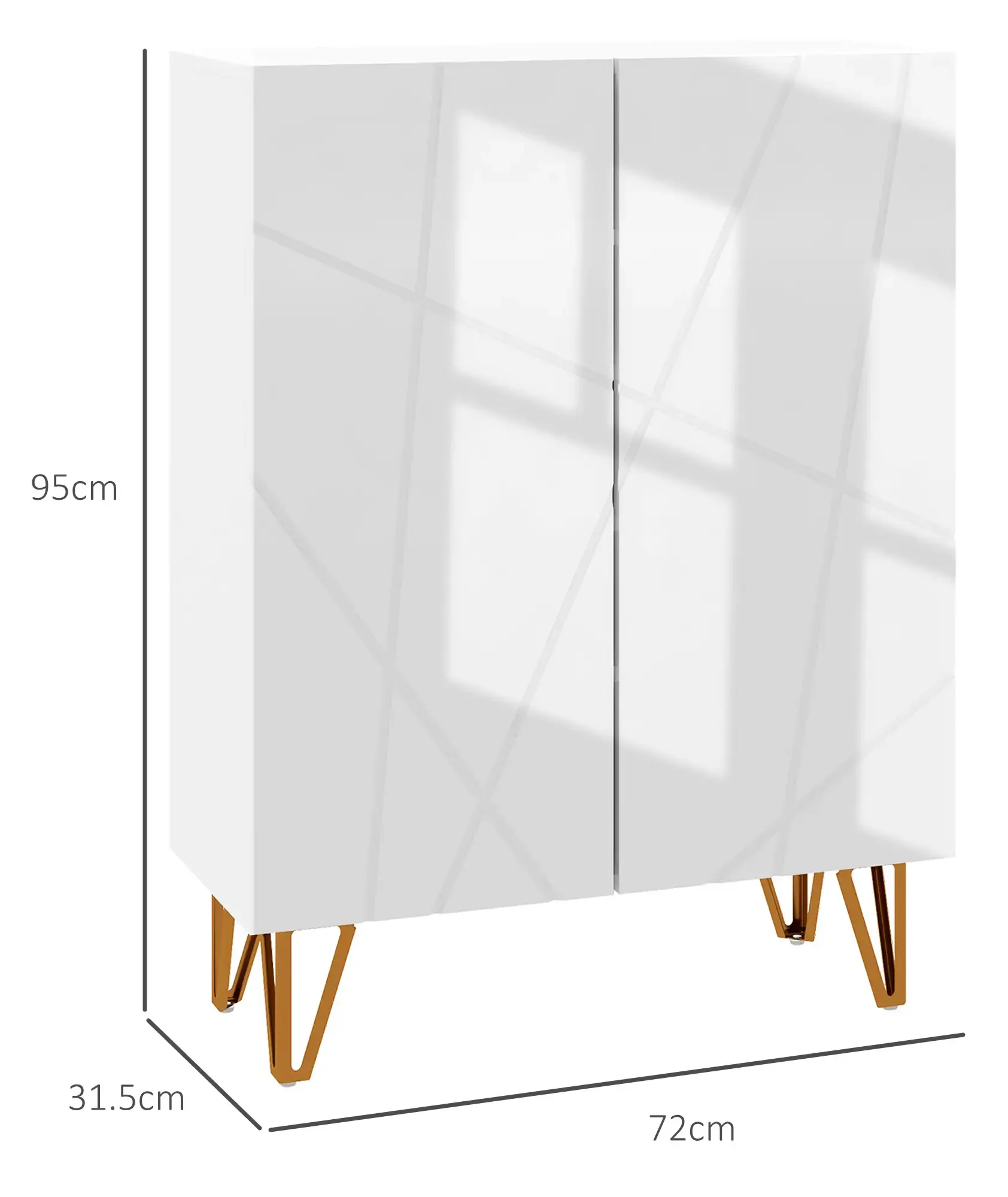Тумба для обуви Homcom 837-469V80WT (White Gloss) - 5