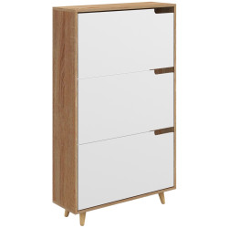 Tumba pentru incaltaminte Homcom 837-473V80WT (White/Natural) Thumb