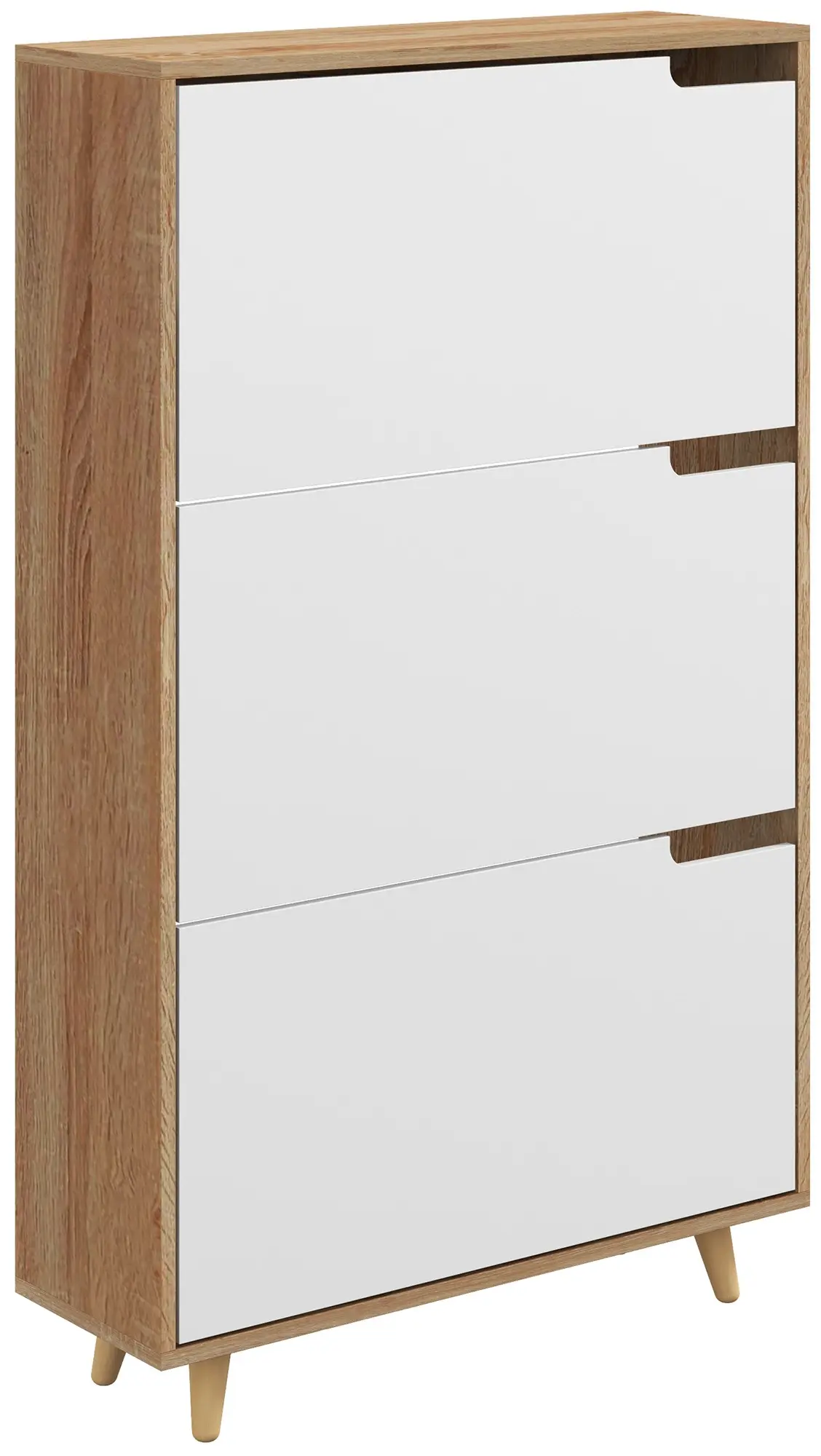 Tumba pentru incaltaminte Homcom 837-473V80WT (White/Natural) - 2