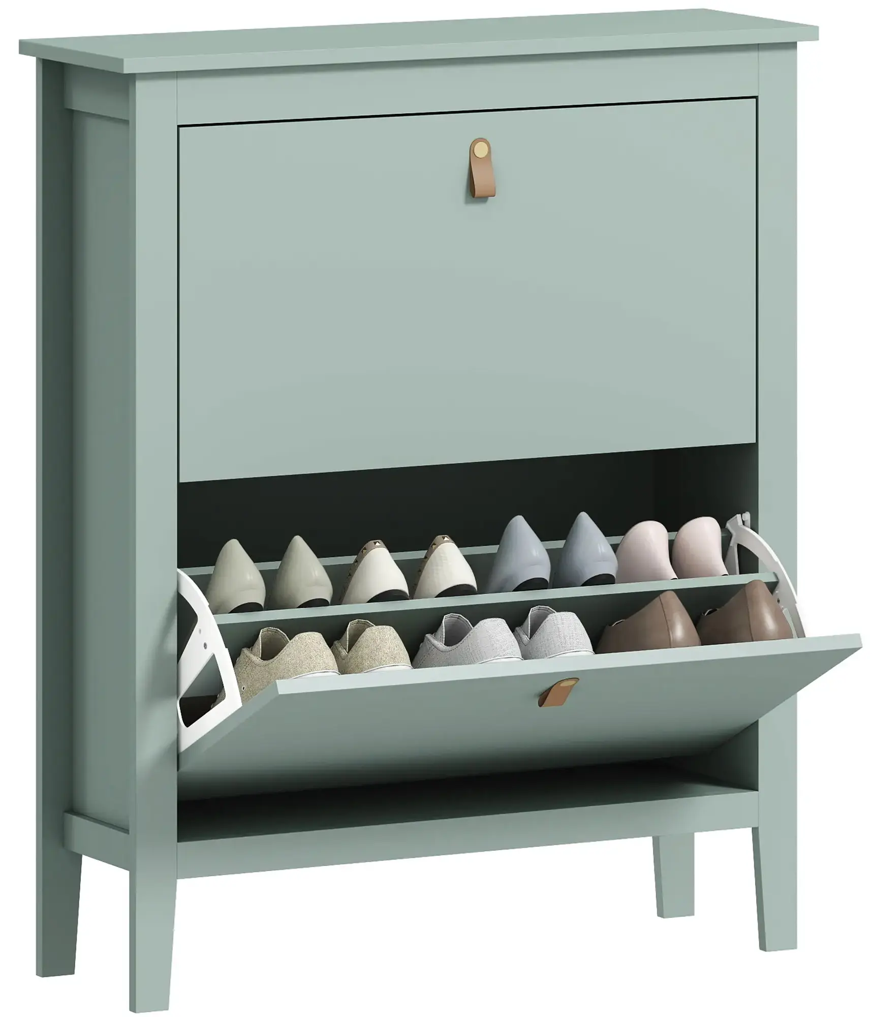 Tumba pentru incaltaminte Homcom 837-578V00GN (Green) - 2